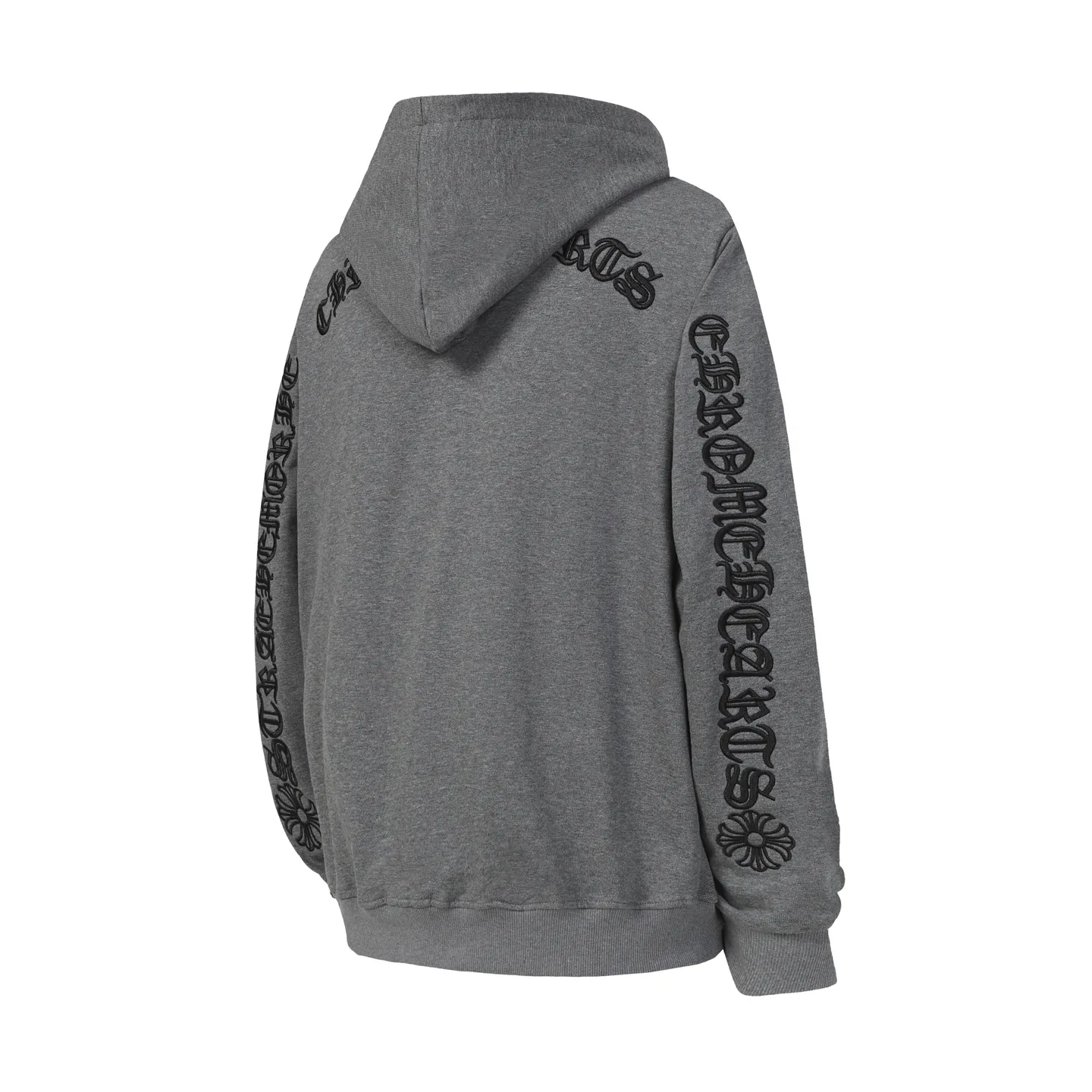 P280 Cross-border running quantity model, please do not place an order if you pursue quality - Chrome Hearts/Chrome Hearts Sanskrit embroidered high-density zipper sweatshirt cardigan jacket - High weight, high density and high quality. The wool is soft, delicate and skin-friendly. Soft and silky to the touch. Excellent warmth and skin-friendly properties. - Custom-woven and custom-dyed, no color difference. No matter the fabric or workmanship details, it beats the ordinary version on the market. - Hardware zipper accessories are all customized, full of details - Color: black gray - Size: S M L XL